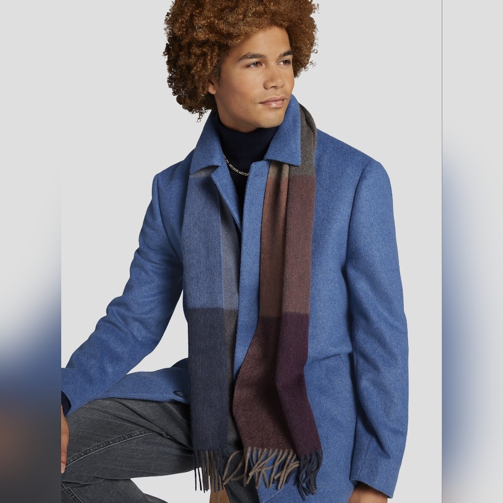 NWT Paisley & Gray Blue Slim Fit Soft Touch Topper Coat